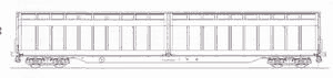 Model Habbins-14 4-axle wagon