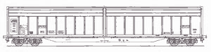 Model Habbins-14 4-axle wagon