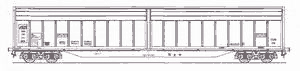 Model Habins-9 4-axle wagon
